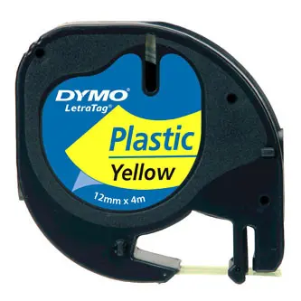 Páska DYMO Letratag 12 mm × 4 m, žlutá, plast