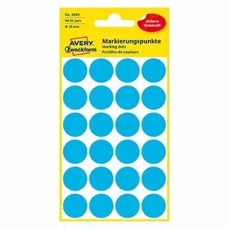 Avery Zweckform 3005 etikety 18mm 4 ks modré