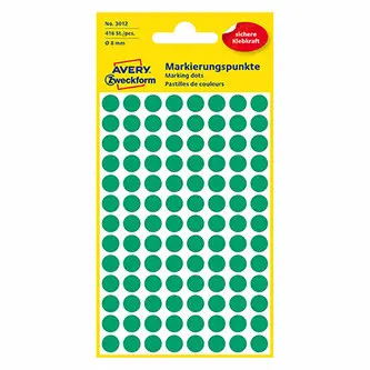 Avery Zweckform 3012 etikety 8mm 4 ks zelené