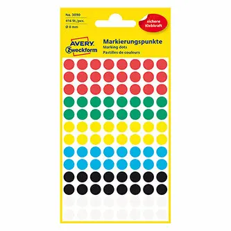 Avery Zweckform 3090 etikety 8mm 4 ks barevné