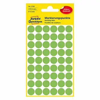 Avery Zweckform - kulaté etikety - průměr 12 mm, 270 etiket,