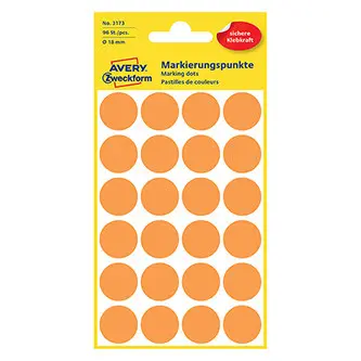 Avery Zweckform 3173 etikety 18mm 4 ks neon oranžová