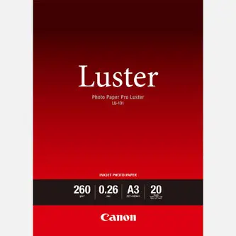 Canon LU-101 Photo Paper, LU-101, foto papír, lesklý, 6211B007, bílý, A3, 260 g/m2, 20 ks, inkoustový