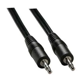 Audio kabel Jack (3.5mm) samec - Jack (3.5mm) samec, 1.5m, černý, Logo, DOPRODEJ