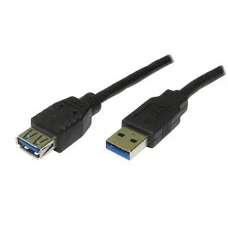 Logo USB prodlužka (3.0), USB A samec - USB A samice, 1.8m, černá, blistr, DOPRODEJ