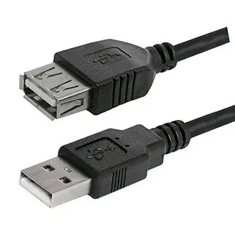 Logo USB prodlužka (2.0), USB A samec - USB A samice, 3m, černá, DOPRODEJ