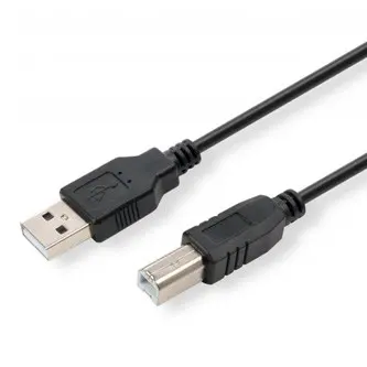 Logo USB kabel (2.0), USB A samec - USB B samec, 5m, černý, blistr