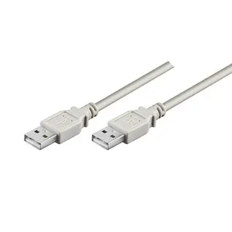 USB kabel (2.0), USB A samec - USB A samec, 1.8m, šedý, High Speed, DOPRODEJ