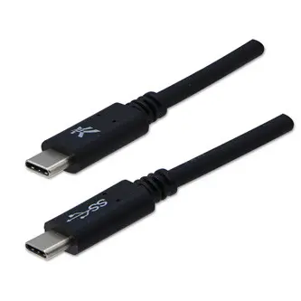 Logo USB kabel (3.2 gen 1), USB C samec - USB C samec, 1m, 5 Gb/s, 5V/3A, černý, blistr, DOPRODEJ
