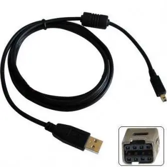 Logo USB kabel (2.0), USB A samec - 8-pin samec, 31179, 1.8m, černý, blistr, MINOLTA, DOPRODEJ