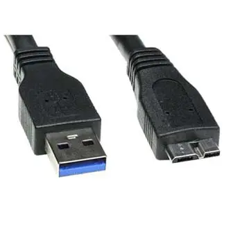 USB kabel (3.0), USB A samec - USB micro B samec, 0.5m, černý, DOPRODEJ