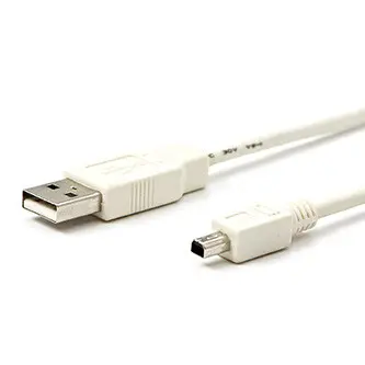 USB kabel (2.0), USB A samec - 4-pin samec, 1.8m, bílý, MITSUMI, DOPRODEJ