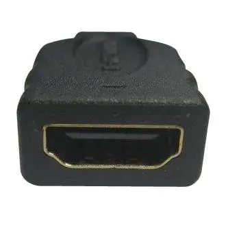 Video redukce, micro HDMI samec - HDMI samice, černá, Logo zlacené konektory, DOPRODEJ