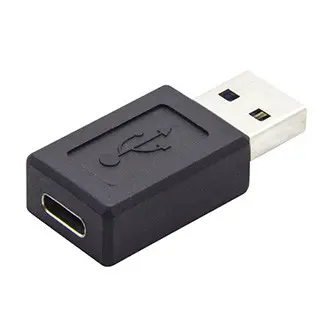 USB redukce, (3.0), USB A samec - USB C samice, černá, plastic bag plastová, 5 Gbps, DOPRODEJ