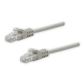 Síťový LAN kabel UTP patchcord, Cat.5e, RJ45 samec - RJ45 samec, 2 m, nestíněný, šedý, čistá měď, economy, DOPRODEJ
