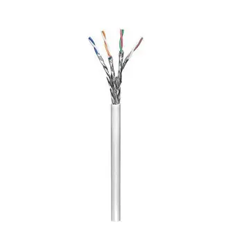 Síťový LAN kabel S/FTP kabel, Cat.6, Lanko - Lanko, 305 m, dvojitě stíněný, CCA, šedý, DOPRODEJ
