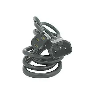 Síťový kabel 230V prodlužovací, C13 - C14, 3m, VDE approved, černý, Logo, blistr, DOPRODEJ