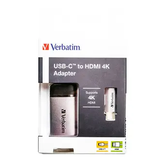 USB (3.1) hub 1-port, 49143, šedá, délka kabelu 10cm, Verbatim, 1x HDMI