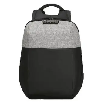 Batoh na notebook 15,6", NB008, černo-šedý z polyesteru/polyethylenu/nylonu, není snadné vykrást, DOPRODEJ