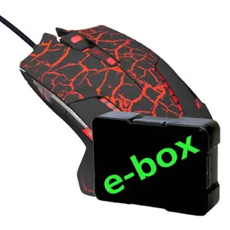 E-blue Mazer Pro Myš drátová, černo-červená, 2500DPI, e-box