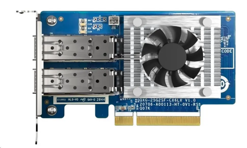 QNAP QXG-25G2SF-CX6 Rozšiřující síťová karta 25 GbE se dvěma porty SFP28