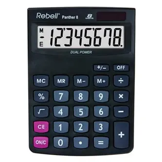 Rebell Kalkulačka RE-PANTHER 8 BX, černá, stolní, osmimístná