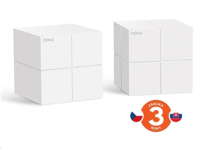Tenda Nova MW6 (2-pack) WiFi AC1200 Mesh Gigabit system, MU-MIMO, 4x GLAN/GWAN, SMART CZ aplikace, 75011870