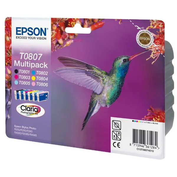 CLARIA  6 Ink Multipack R265/360, RX560 (T0807)