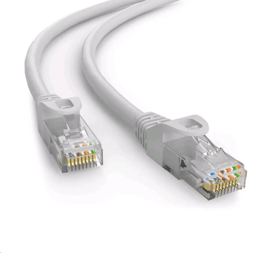 C-TECH kabel patchcord Cat6e, UTP, šedý, 10m
