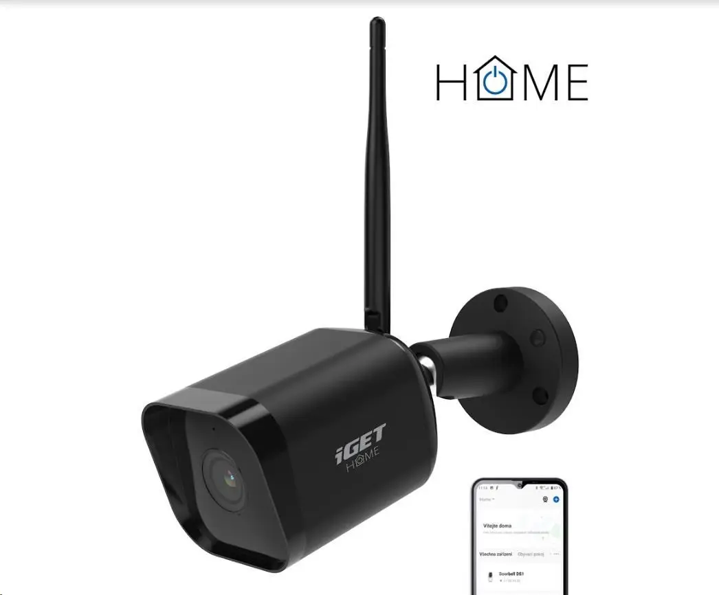 iGET HOME Camera CS6 Black - WiFi IP FullHD 1080p kamera, noční vidění, dvoucestné audio, IP65 75020807
