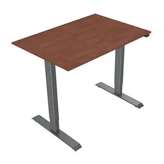 Pracovní stůl s elektricky nastavitelnou výškou 75x120cm, šedý, ergo