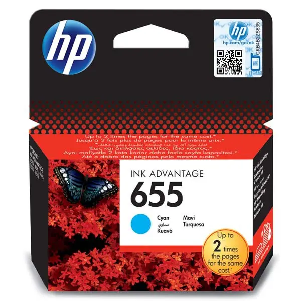 HP 655 azurová inkoustová kazeta, CZ110AE