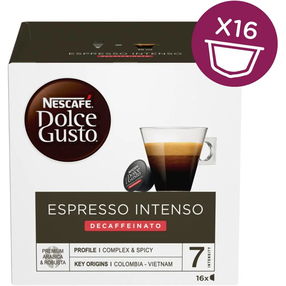 Nesfacé Nescafé Dolce Gusto Espresso Intenso Decaffeinato 16 kapslí
