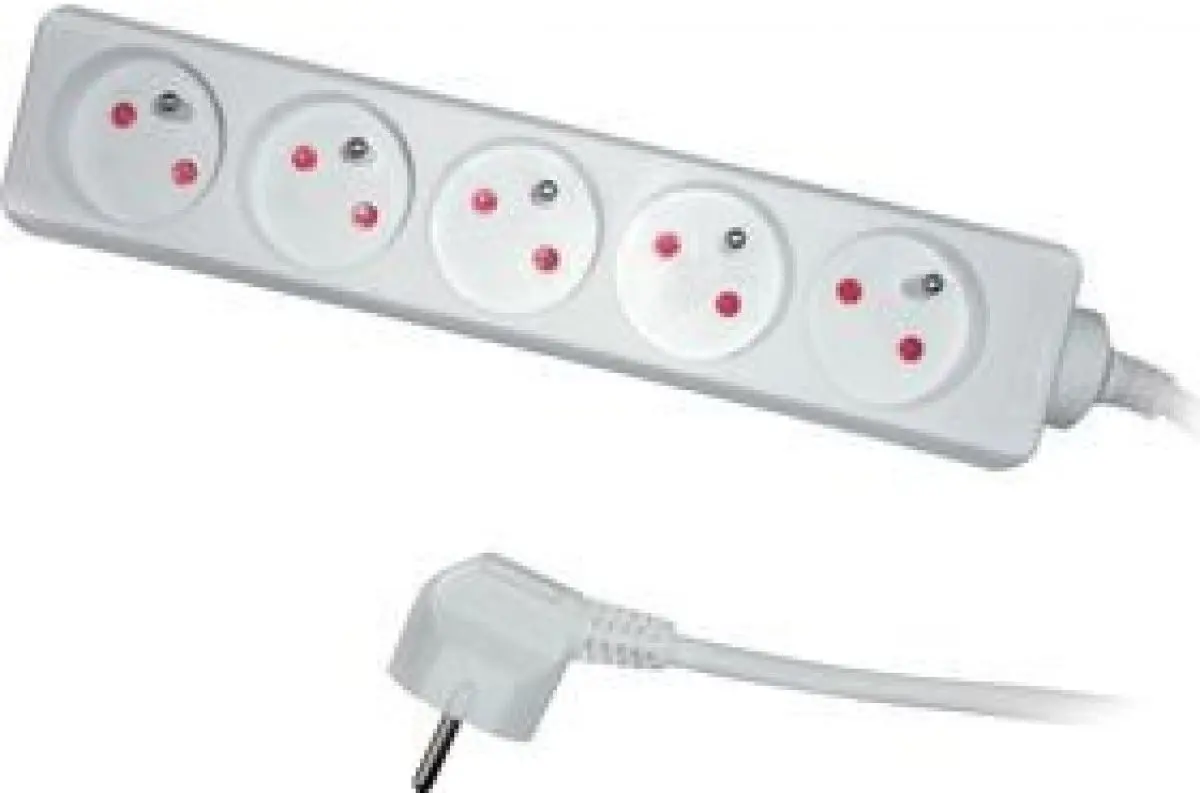 Prodlužovací kabel RETLUX RPC 13, 5 zásuvek, 3 m - bílý
