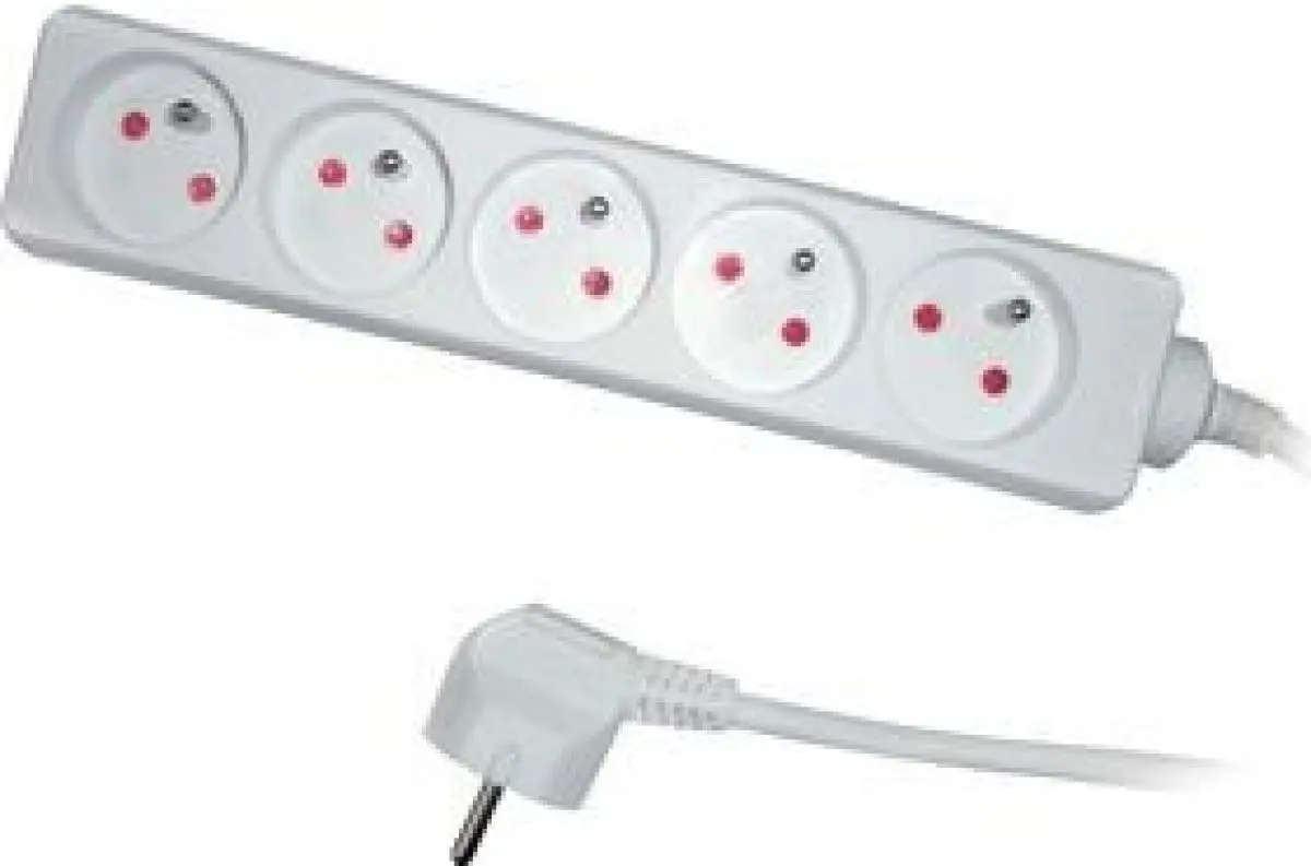 Prodlužovací kabel RETLUX RPC 14, 5 zásuvek, 5 m - bílý