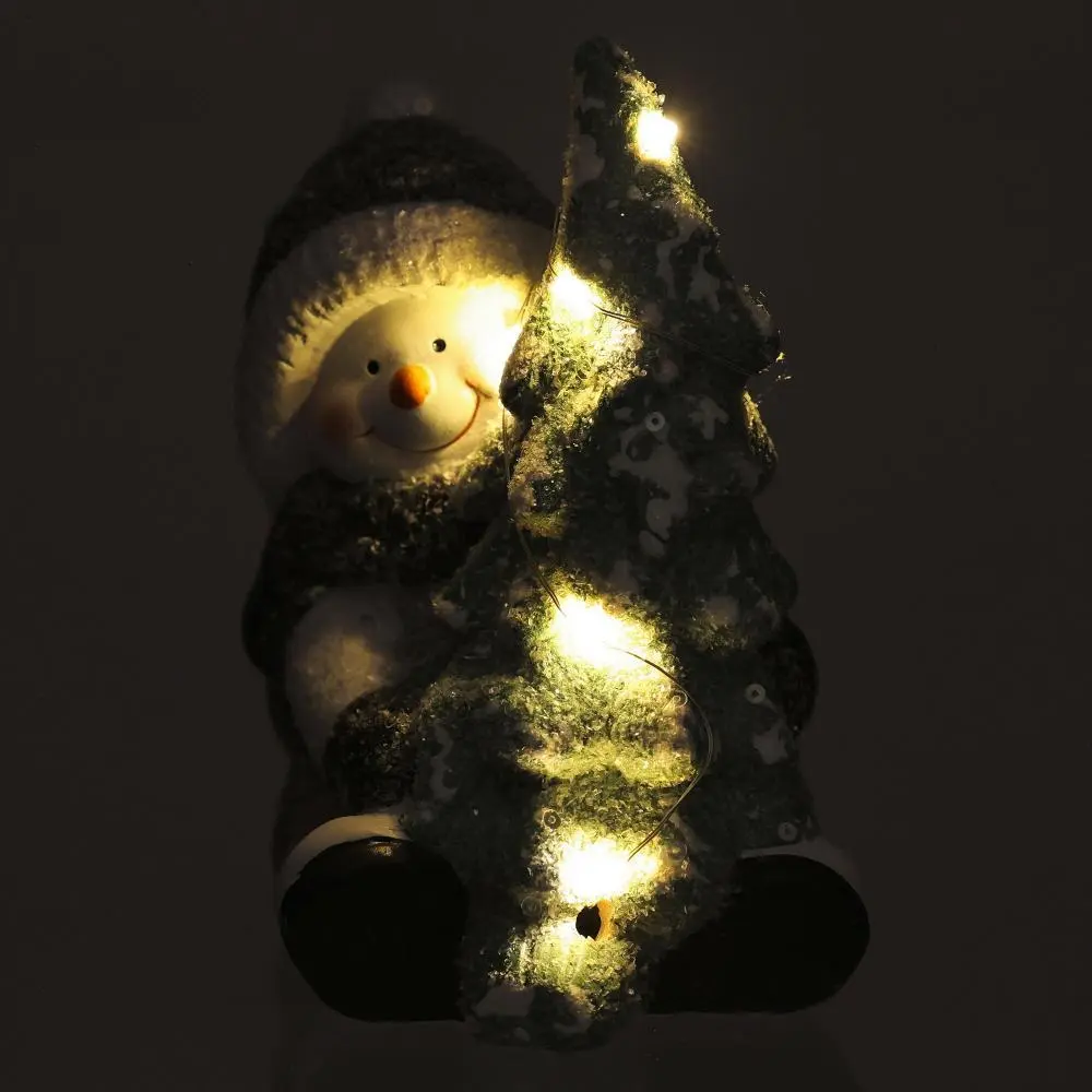 RETLUX Sněhulák se stromkem 14 cm 6 LED