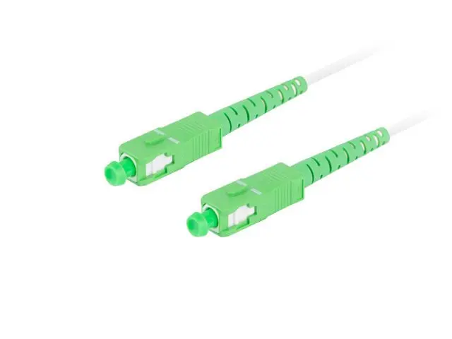 LANBERG optický patch cord SM SC/APC-SC/APC simplex 2,5m LSZH G657A2 průměr 3mm, barva bílá