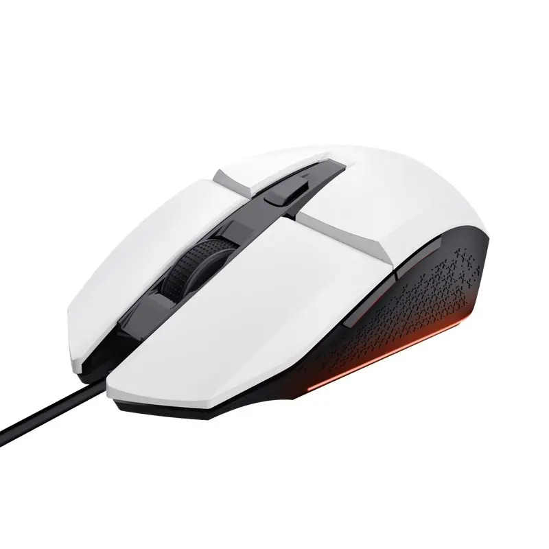 TRUST GXT 109 FELOX/Herní/Optická/Pro praváky/6 400 DPI/Drátová USB/Bílá 25066