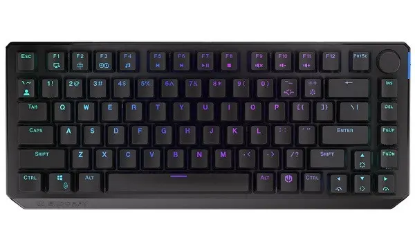 Endorfy herní klávesnice Thock 75% Wireless Black/USB/Black Sw./bezdrátová/mechanická/US layout/černá/ARGB