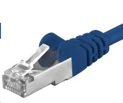 Premiumcord Patch kabel CAT6a S-FTP, RJ45-RJ45, AWG 26/7 5m, modrá