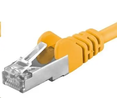 PREMIUMCORD Patch kabel CAT6a S-FTP, RJ45-RJ45, AWG 26/7 3m žlutá