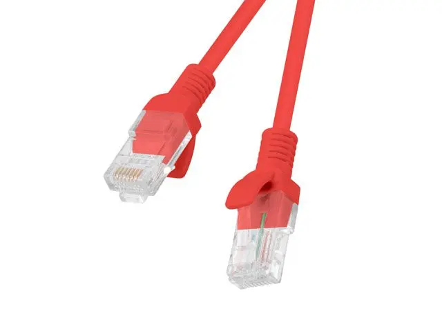 LANBERG Patch kabel CAT.5E UTP 20M červený Fluke Passed
