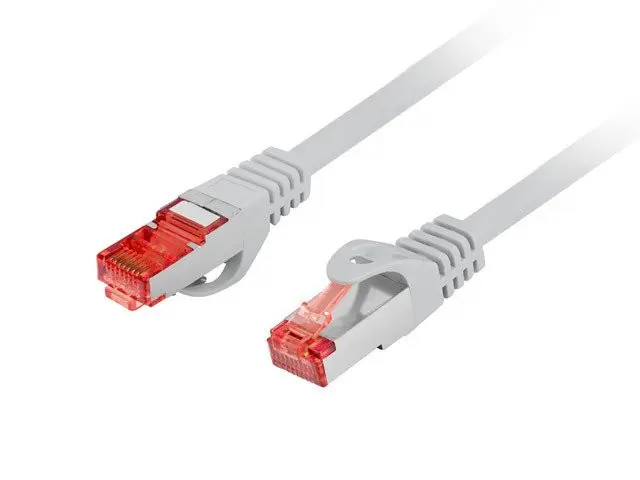 LANBERG Patch kabel CAT 6 S-FTP, AWG 26/7, LSZH, měď, šedý, 0,5m