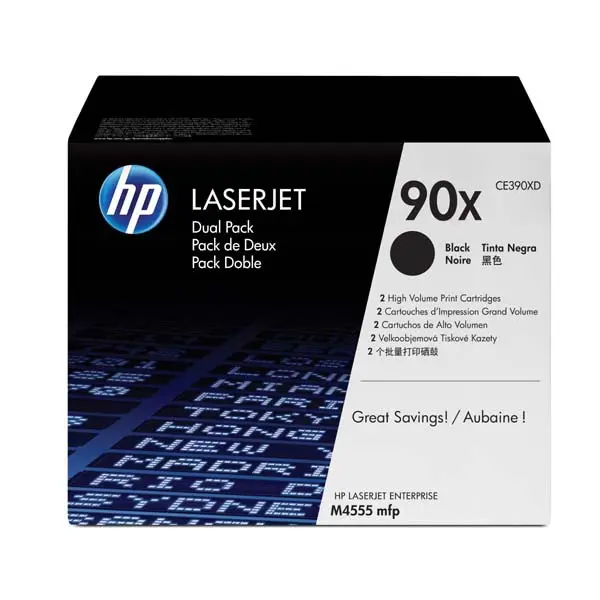 HP tisková kazeta černá velká - 2 pack, CE390XD