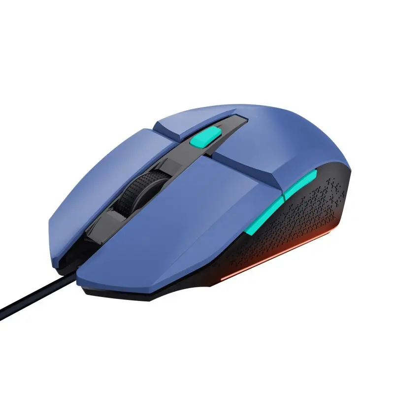 TRUST GXT 109 FELOX/Herní/Optická/Pro praváky/6 400 DPI/Drátová USB/Modrá 25067