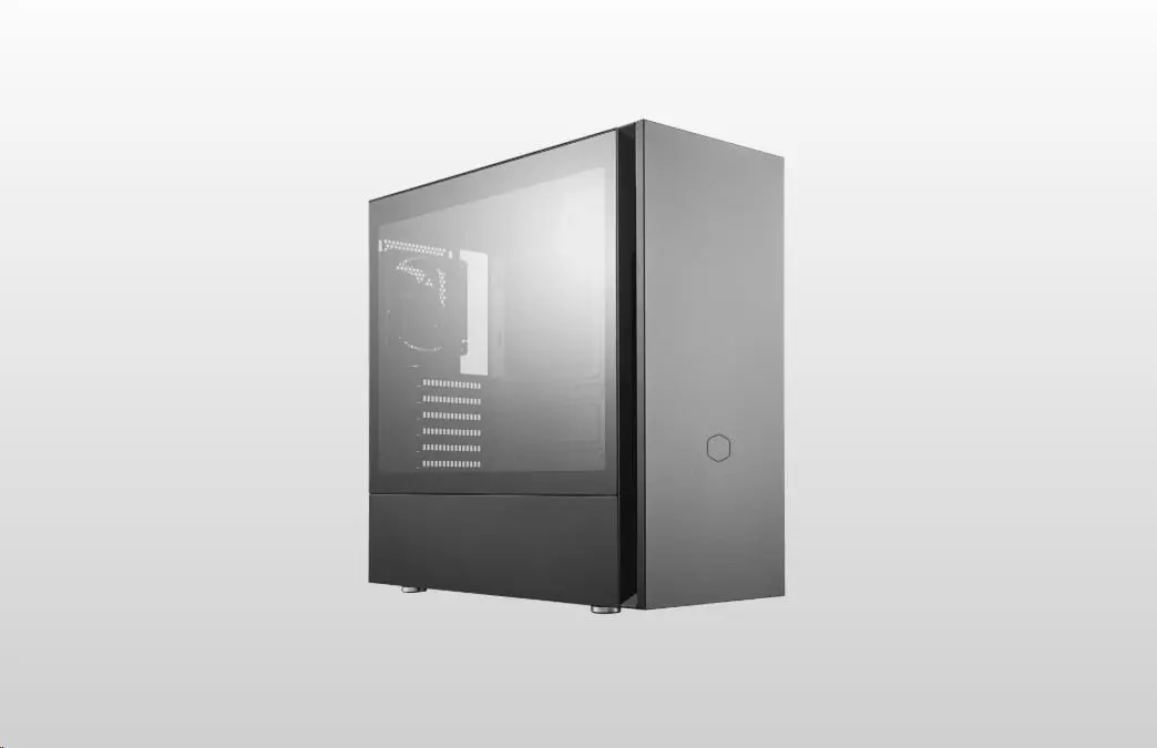 Cooler Master case Silencio S600 TG, ATX, Průhledná bočnice, 2x 120mm Fan, Černá