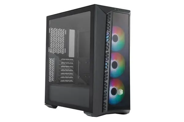 Cooler Master case MasterBox 520 Mesh, ATX, Průhledná bočnice, 3x 120mm ARGB Fan, ARGB Hub, Černá