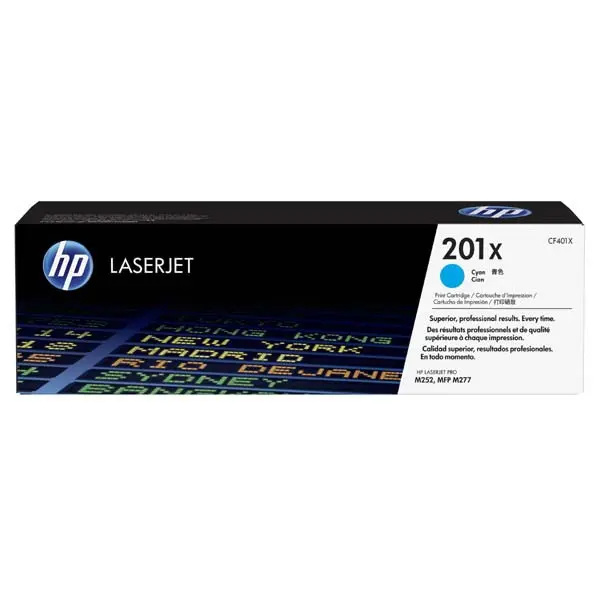 HP 201X tisková kazeta azurová velká, CF401X