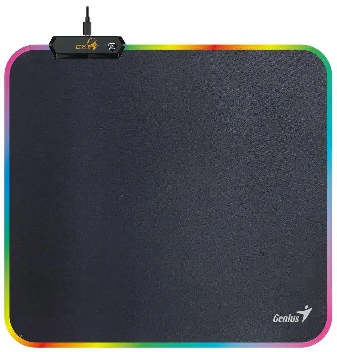 Genius GX GAMING GX-Pad 260S RGB Podložka pod myš, herní, 260×240×3mm, RGB podsvícení, USB, černá