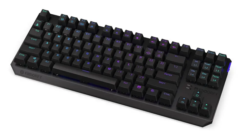 ENDORFY Klávesnice Thock TKL Wireless CZ Red, Mechanická, Bezdrátová, černá